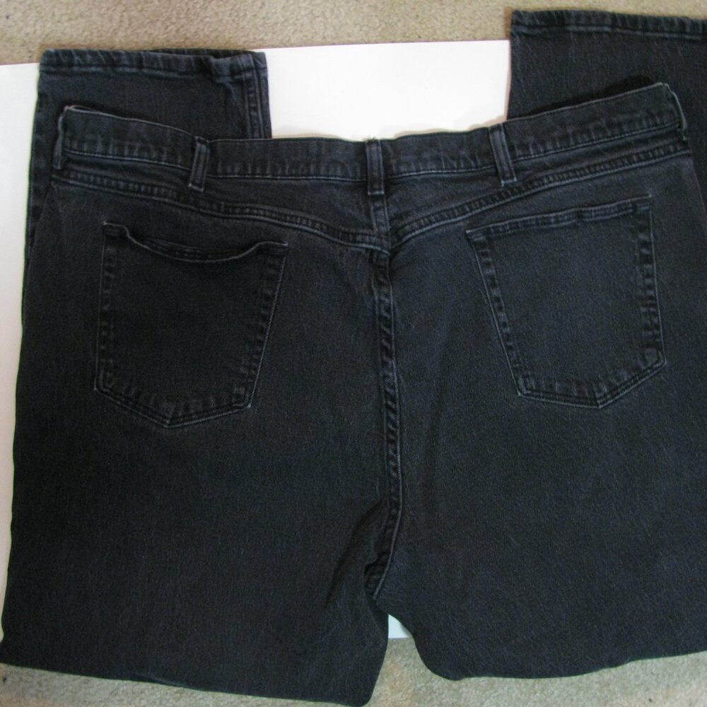 Chic Jeans Plus Size 26W Petite 26 Black Heavyweight Denim Straight Leg Short - Picture 3 of 5